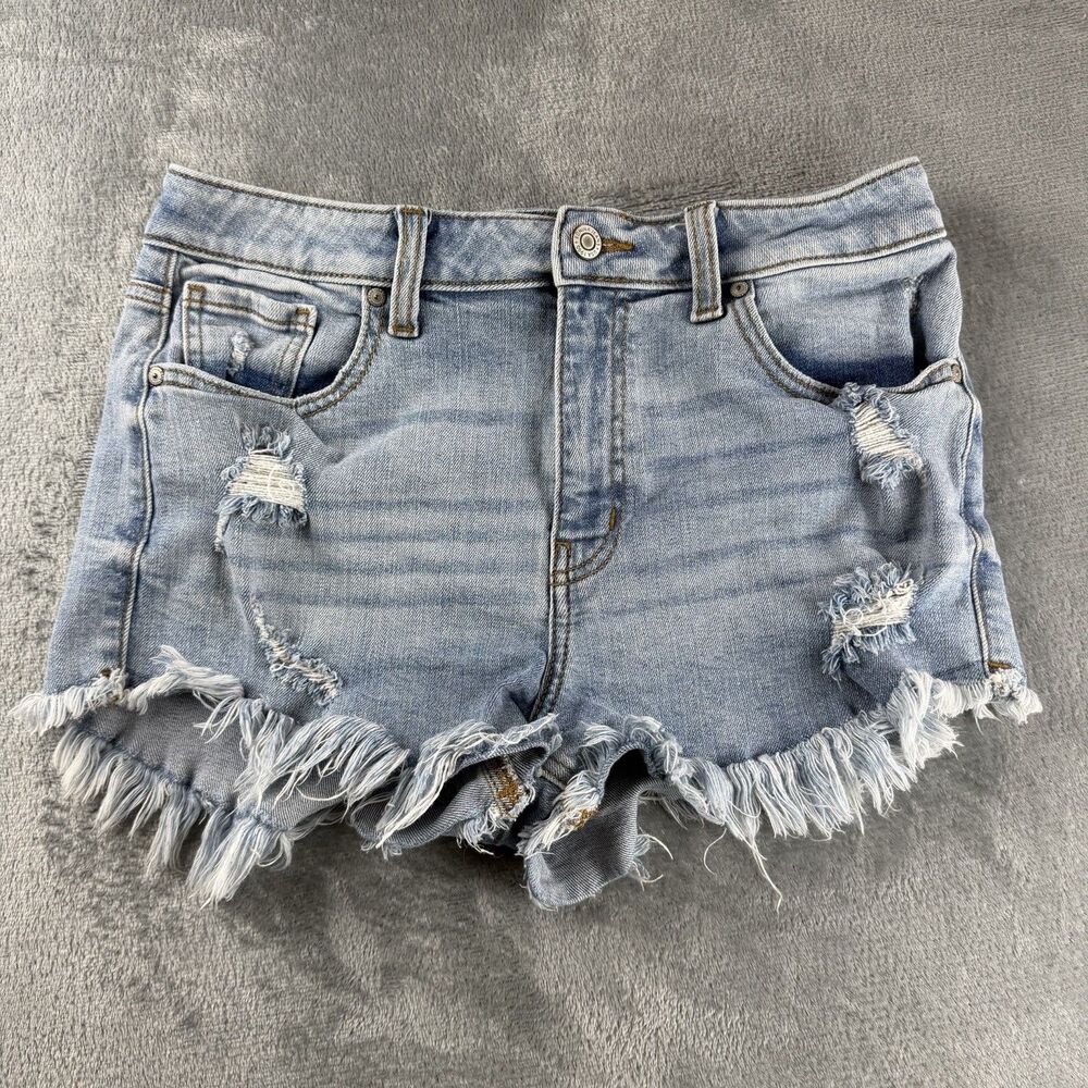 Eunina Shorts Women's Medium Lulu High Rise Cut Off Shortie w/Stretch